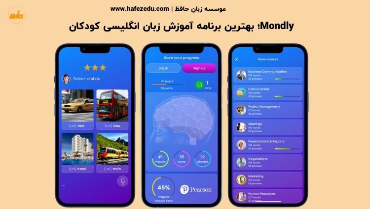 بهترین برنامه آموزش زبان انگلیسی Mondly